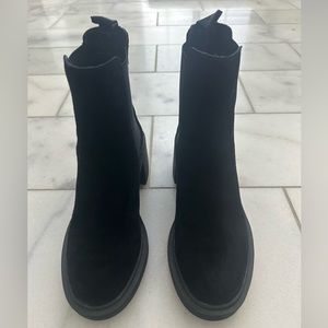 Booties Black Suede US 6.5